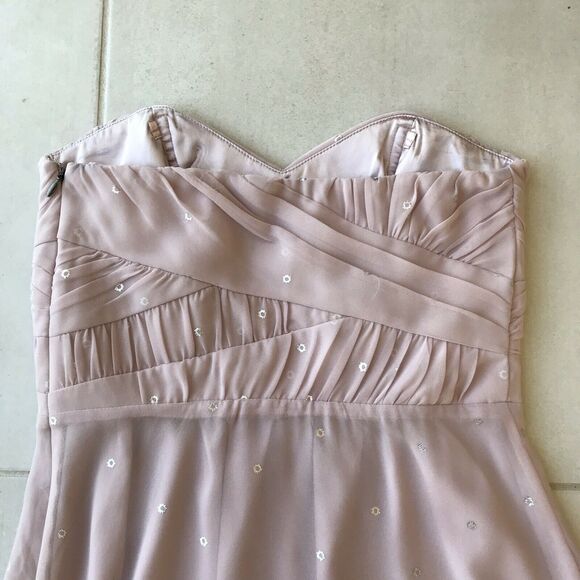 Express Metallic Print Strapless Mini Dress FLAW - Picture 11 of 12